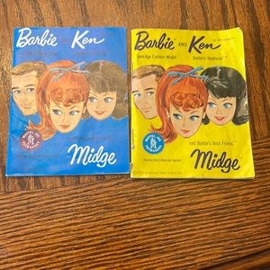 VINTAGE BARBIE FASHION BOOKLETS-1962 Barbie, Ken and Midge 2 books